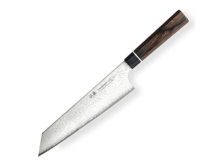 SUNCRAFT SXLBD-09 VG-10 Black Damascus Kiritsuke messer - Kern aus japanischem VG-10 Stahl zwischen 66 Schichten aus 2 rostfreien Damaststählen und ergonomischem Griff, Klinge 200 mm