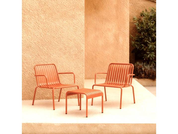 Garten Lounges aus orangem Metall, 2-Sitzer Gaby - Orange - Metal