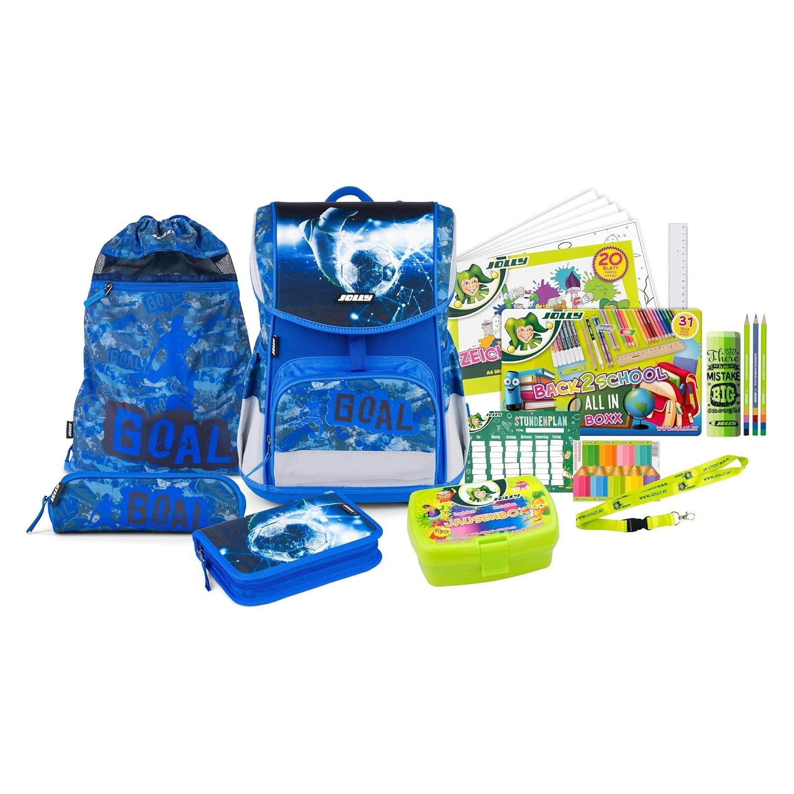 Jolly Schulranzen-Set ERGONOMIC FLEXI Kunstfaser blau (20 l) (9940-9309)