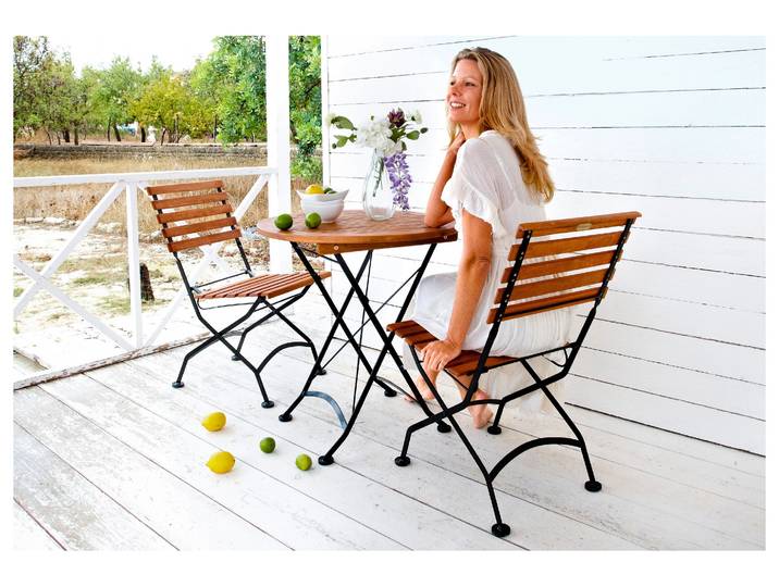 Balkonset MERXX Schlossgarten , beige (natur), Sitzmöbel-Sets, Balkonset