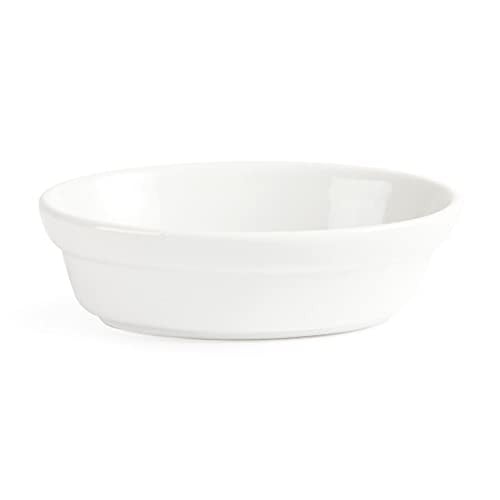 Olympia Whiteware set van 6 witte ovale pasteikommen van 145 mm
