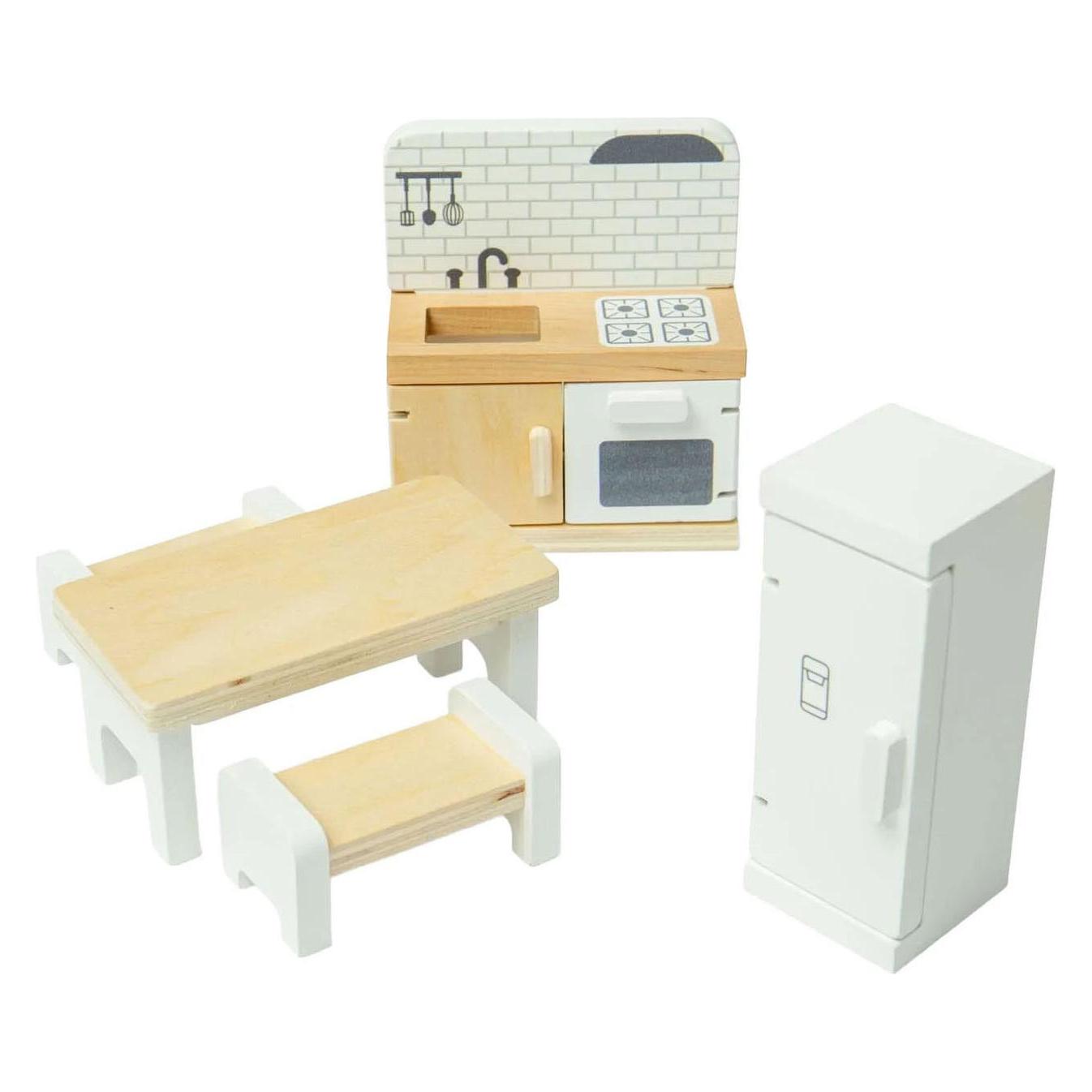 Bigjigs Puppenhausmöbel aus Holz, Küche - 5-teilig (69898531)