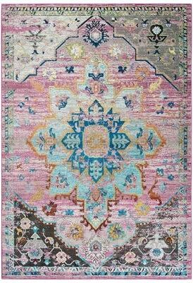 Alora Decor Morocco Collection Pink Medallion Rug