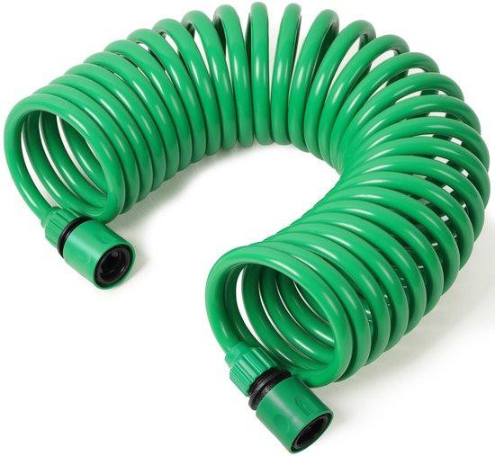 Benza Ibenzoa uittrekbare flexibele tuinslang, 7,5 meter, spiraalvormig voor tuin, balkon en terras