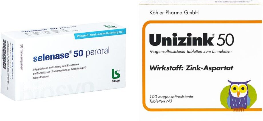 Selenase 50 peroral + Unizink 50