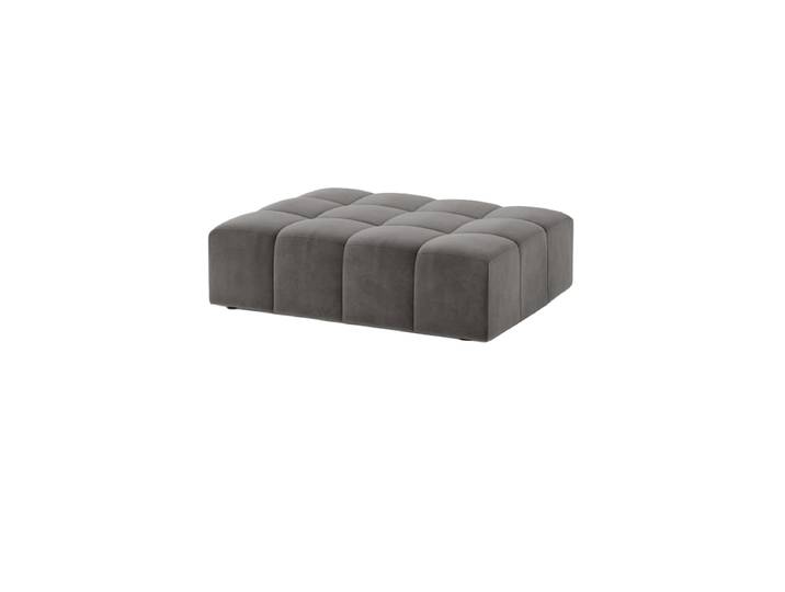 Design Sitzpouf „Chicago“ Samt Hellgrau chosen by Bloomingloft