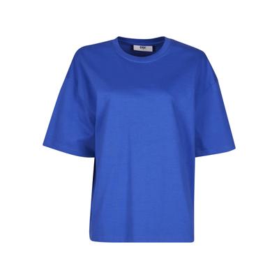 T-Shirt DEF "DEF DEF Essential T-Shirt", Damen, Gr. S, blau (cobaltblau), 100% Baumwolle, unifarben, oversize, Rundhals, Shirts T-Shirt