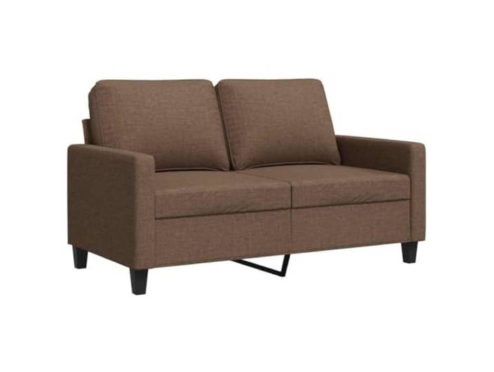 Todiikf 2-Sitzer-Sofa Braun 138cm Polstersofa mit Metallgestell Kompakte 2-Sitzer Couch aus atmungsaktivem Stoff und stabilen Metallbeinen für Wohnzimmer und Schlafzimmer.