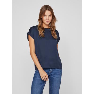 Vila "VIELLETTE S/S SATIN TOP - NOOS" Kunstfaser, Satin, regular fit