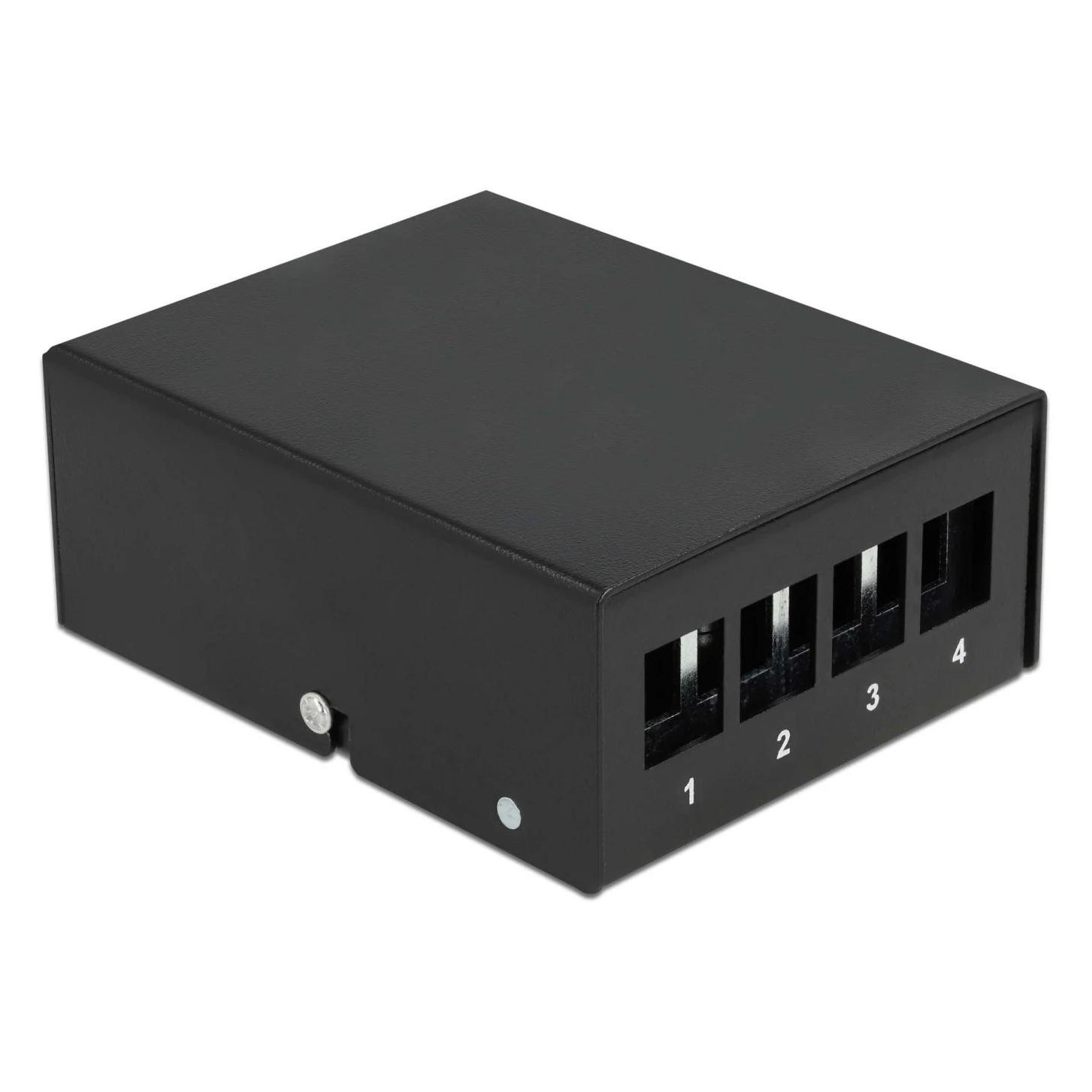 Delock Keystone Patchpanel 4 Port schwarz (43409)
