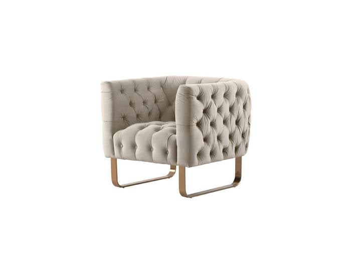 Grosvenor Armsessel - Taupe - Messing