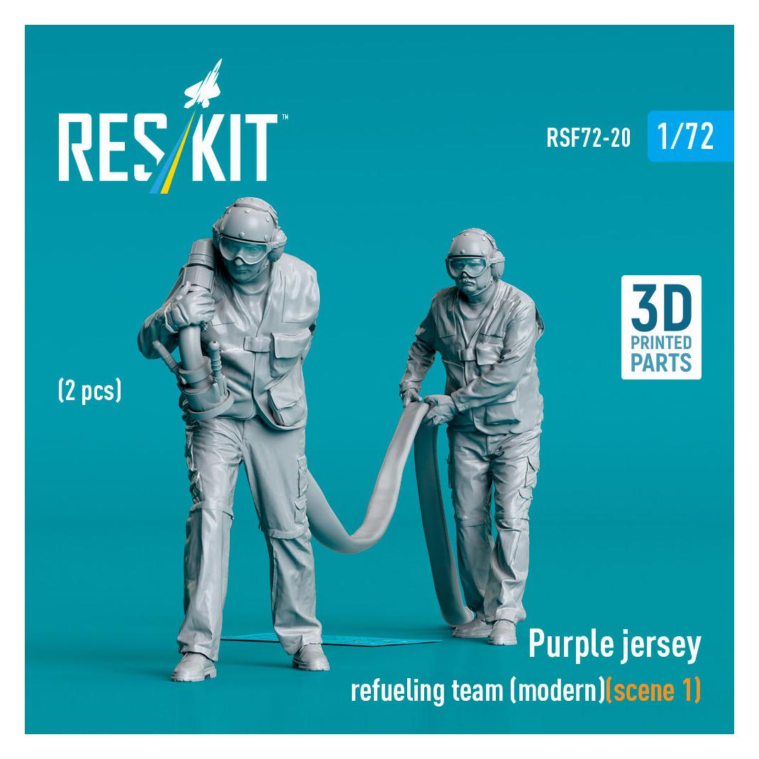 ResKit Purple jersey refueling team (modern) (scene 1) (2 pcs) (3D Printed) (RSF72-0020)