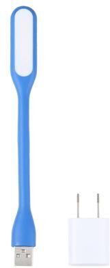 United Adjustable USB LED Reading Light With Flexible Neck And US Adapter Light + Adapter
