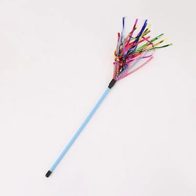 Uplift Picks Colorful Cat Teaser Wand Toy With Soft Tube Line For Indoor Play 1 Pc