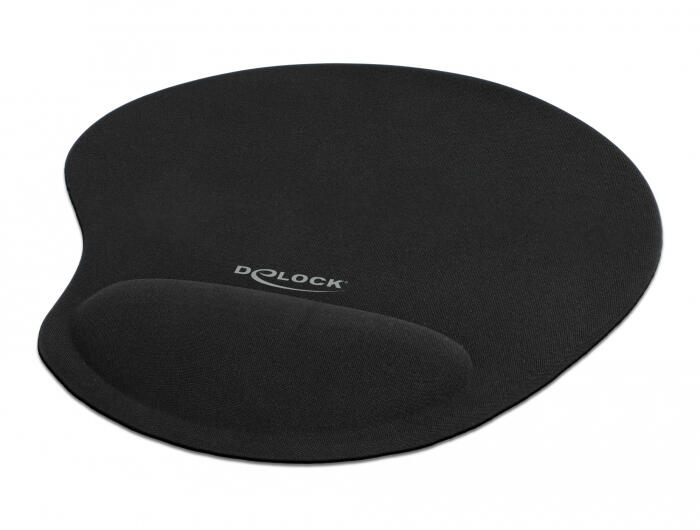 DeLOCK Ergonomisches Mauspad mit Gel Handballenauflage 230 x 202 x 24 mm - schwarz 12040