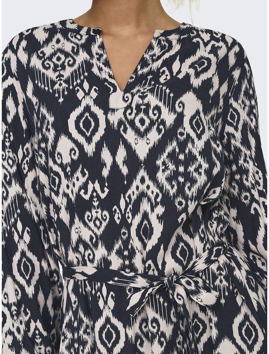 JDY Robe courte imprimée, avec ceinture