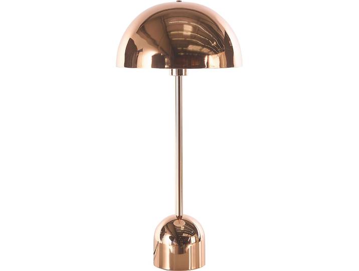 BELIANI Tischlampe Kupfer Metall 64 cm Langes Kabel mit Schalter Runder Lampenschirm Industrie Design