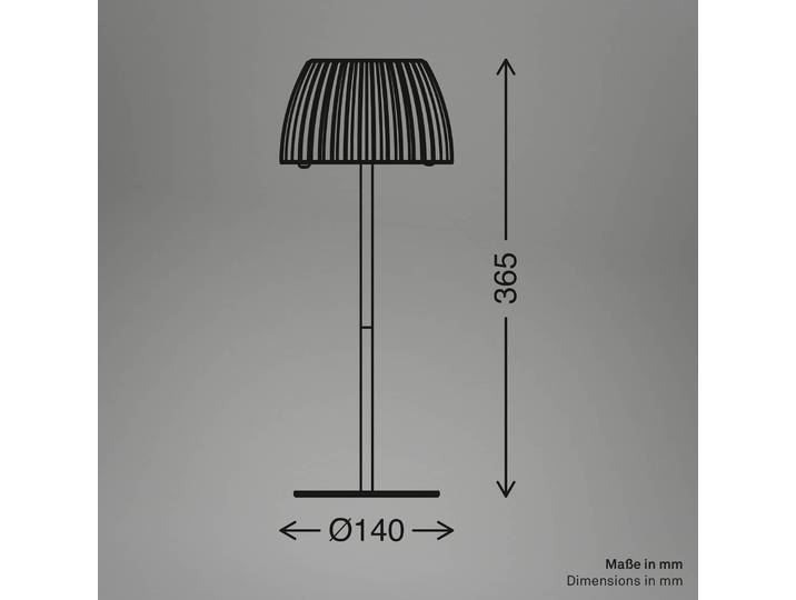 Briloner LED Tischlampe Loca, dimmbar, braun / rost, für Wohn- / Esszimmer, Metall, Modern