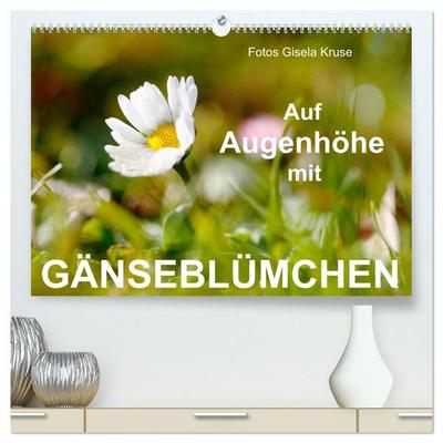 Auf Augenhöhe mit Gänseblümchen (hochwertiger Premium Wandkalender 2027 DIN A2 quer), Kunstdruck in Hochglanz