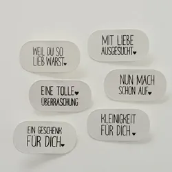 Anhänger für Geschenke 6 Stück weiß