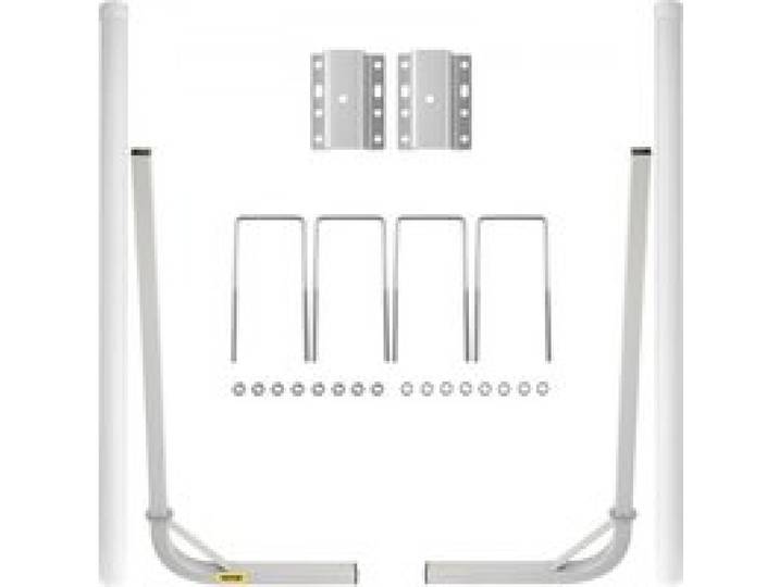 VEVOR Bootsanhänger-Führungsschiene, 2 Stück 152 cm Stahl-Anhängerpfostenführungsschiene, mit Weißen PVC-Rohrabdeckungen, Komplettes Montagezubehör im Lieferumfang Enthalten