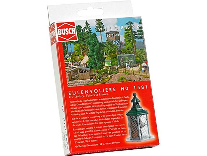 Busch 1581 - uilenvoliere, voertuig