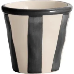 Lido Righe Becher 70 ml gestreift schwarz