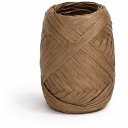 Creativery 20m Papierband Raffiabast Geschenkband Raffia Papier Schnur für Craft Verpackung Bastband Bastelband Bastelarbeiten Geschenke Dekorationen Braun
