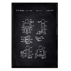 POSTER Lego Minifigur Patent A3 Rahmenlos