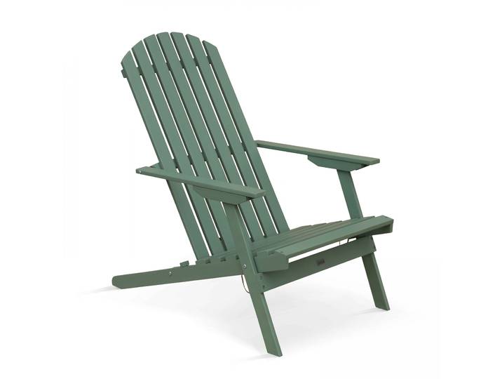 Oviala - Fauteuil relax de jardin en bois d'eucalyptus pliant et inclinable