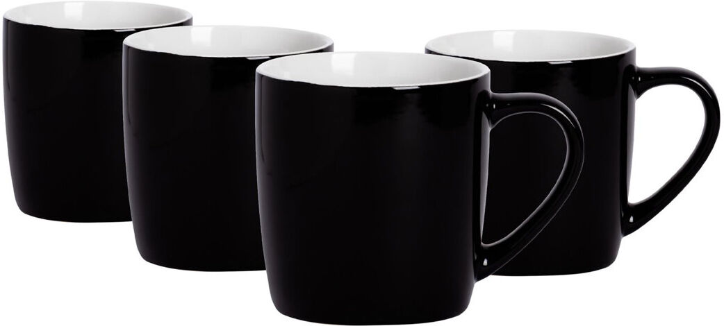 Argon Tableware - Coloured Coffee Mugs Black 350ml