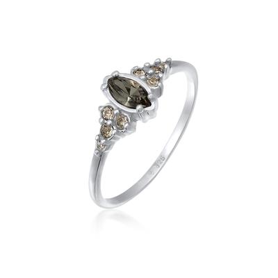 Silberring ELLI "Ring Kristall Marquise Klassik Verlobung 925 Silber" Gr. 54, silber, Fingerringe, Damen, 54, Silber 925 (Sterlingsilber), Silberring