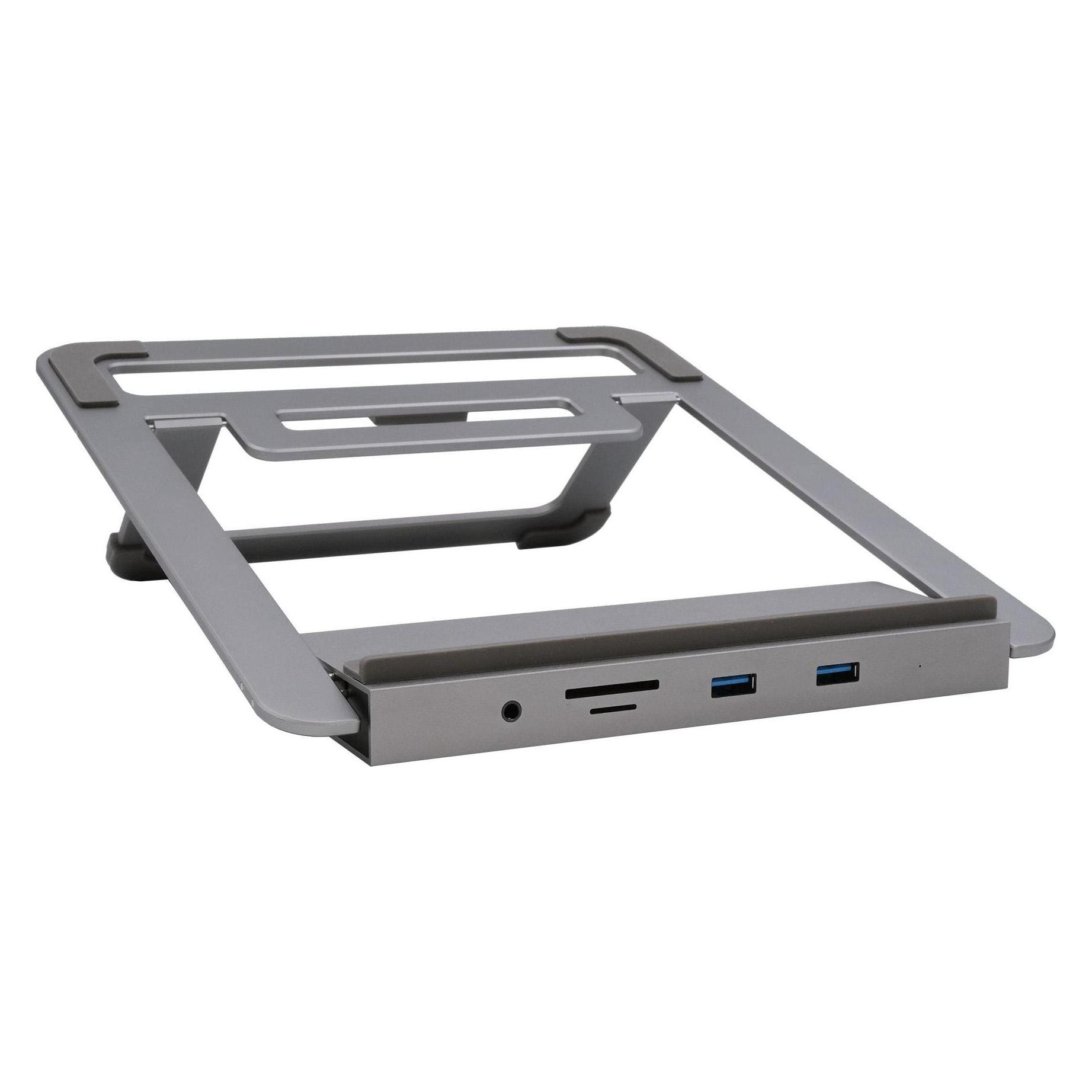 Exsys 12in1 USB-C Dock mit NB Stand (USB-C, 13 Ports) (EX-1223HM)