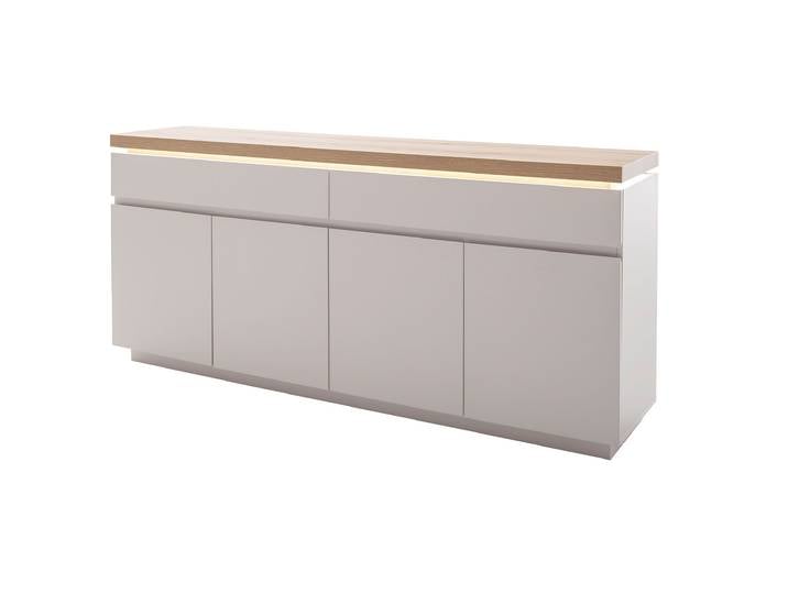 Sideboard mit Beleuchtung Beige-Kaschmir - Eiche 180 cm - REMOLINO