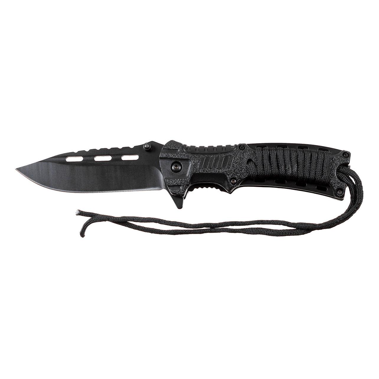 Fox Klappmesser, Einhand, Blackrope, mit Feuerstarter (9.50 cm) (44590)