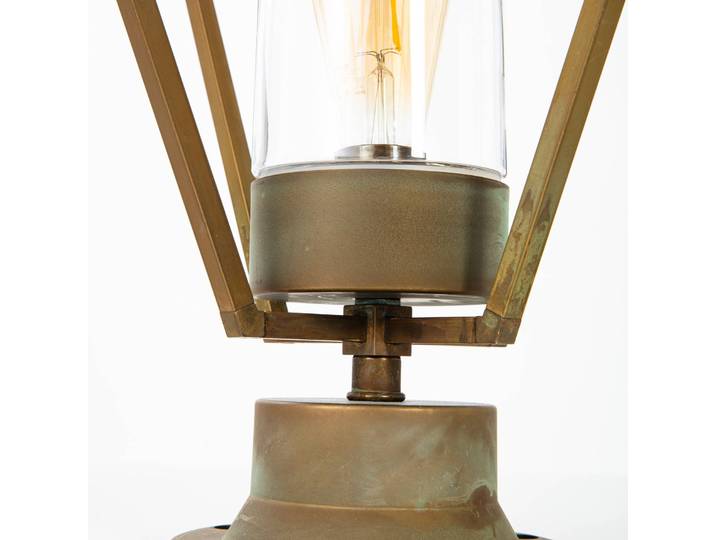Moretti Luce Sockelleuchte außen Gemstone, bronze / altmessing, Messing, Vintage