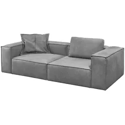 SOFA CARMO Grau Leder