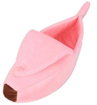 Uplift Essentials Cozy Banana Peel Calming Cat Bed pink s