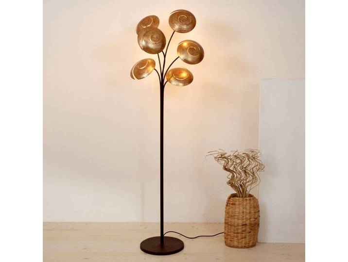 Holländer Designer Stehlampe NUVOLA, messing / gold, für Wohn- / Esszimmer, Metall, Design, Stehlampe