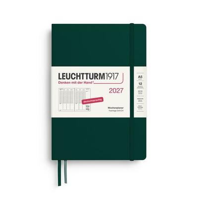 Wochenplaner Medium (A5) 2027, Forest Green, Deutsch