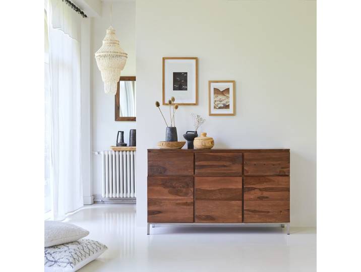Buffet van massief palissander 155 cm Nova - Bruin - Sheesham