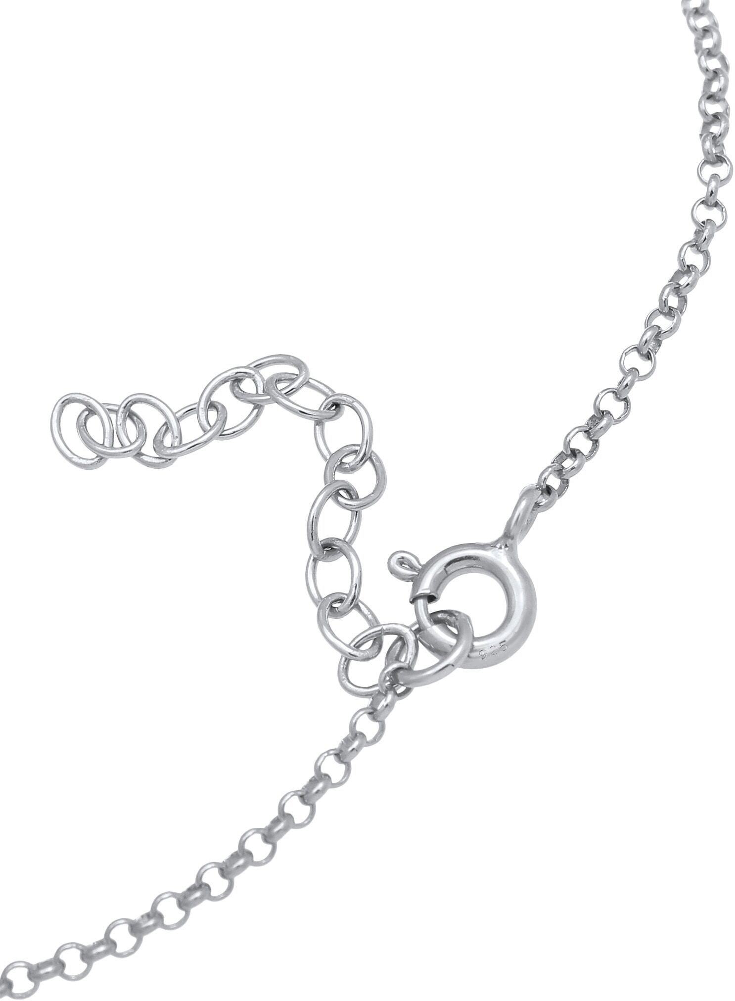 Fußkette ELLI "Fußschmuck Fußkette Kleeblatt Glücksymbol 925 Silber" Gr. 22, silber, Fußketten, Damen, Silber 925 (Sterlingsilber), Fußkette
