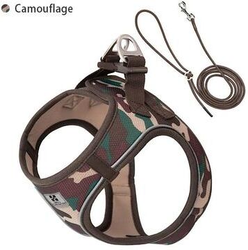 Uplift Essentials Safe Stride Reflective Dog Harness & Leash Set camouflage m