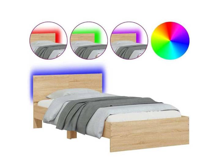 Mode Meuble de chambre - vidaxl - Cadre de lit sans matelas - avec lumières LED - 100x200 cm - pour maison N1B14798