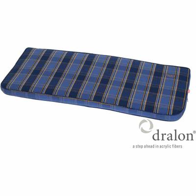 Siena Garden TARENT Bankauflage 110 cm Dessin Karo blau, 100% Polyacryl