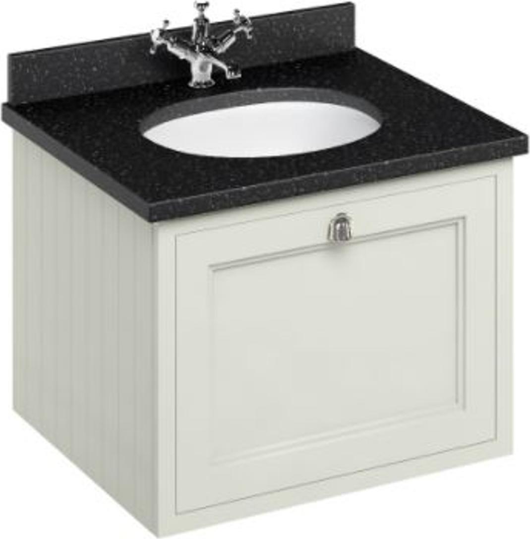 Casa Padrino Luxus Hänge-Waschschrank / Waschtisch mit Granitplatte und Schublade - Jugendstil Design