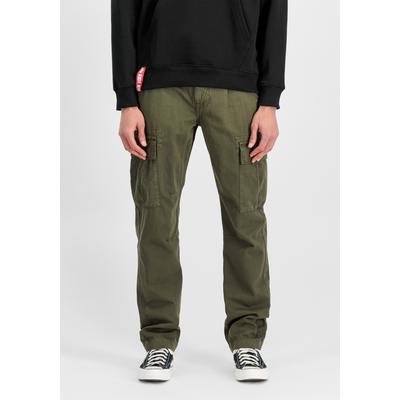 Cargohose ALPHA INDUSTRIES "Agent Pant", Herren, Gr. 28, Normalgrößen, grün (schwarz olive), Obermaterial: 100% Baumwolle. Futter: 100% Baumwolle, Hosen Cargohose