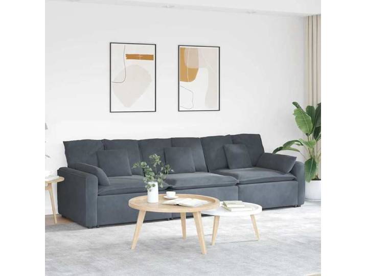 Automne/hiver  Canapé modulaire avec coussins gris foncé Nove1587518