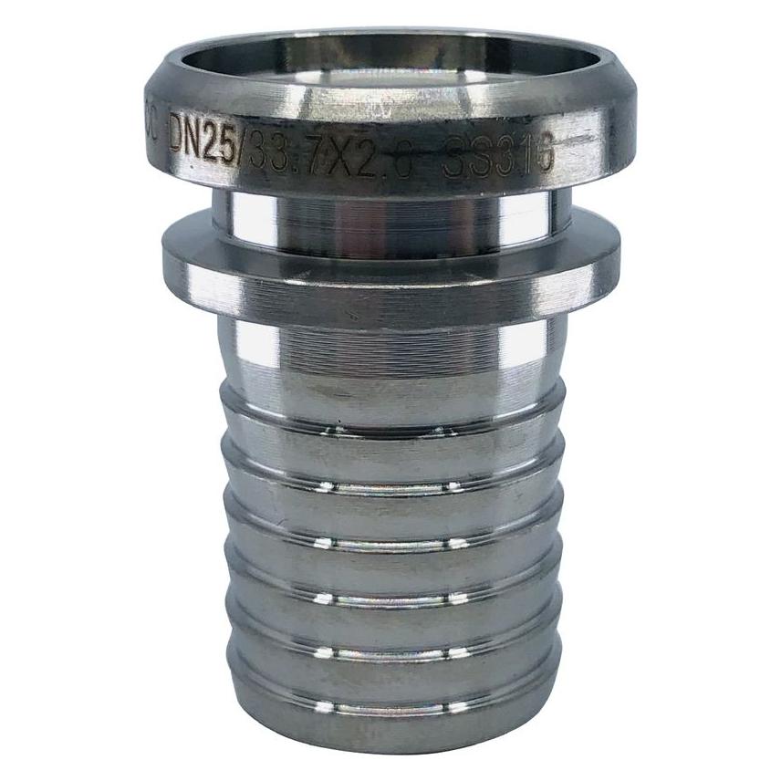 BRW Rillenstutzen mit Sicherungsbund und Anschweissende aus Edelstahl (33.70 mm) (74846385)