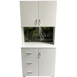 HTI-Living Badschrank Blanca Wellness Motiv Wasserfall